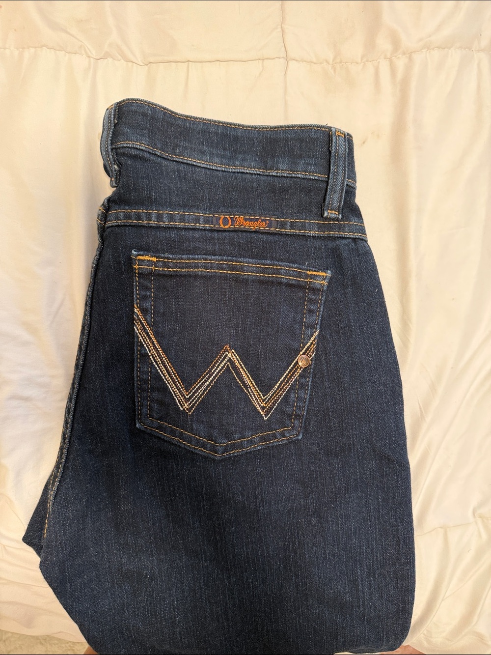 Wrangler Womenβs Dark Blue Boot Cut Jeans